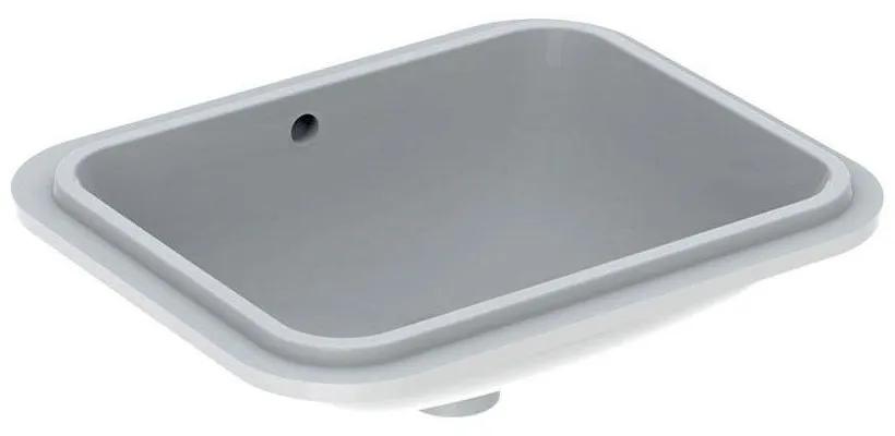 GEBERIT VariForm obdĺžnikové vstavané umývadlo pod dosku bez otvoru, s prepadom, 530 x 440 mm, biela, 500.760.01.2