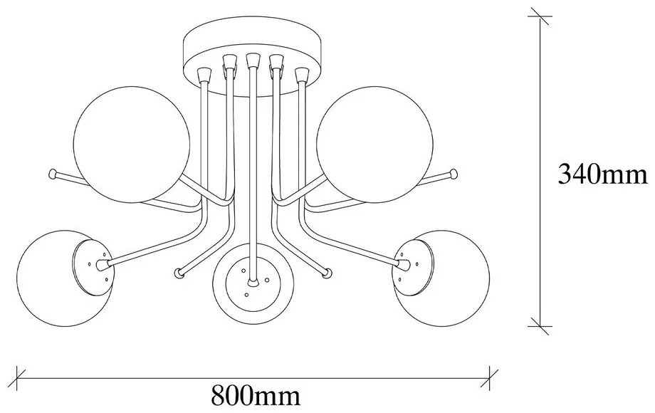 Stropné svietidlo v bielo-zlatej farbe Opviq lights Daisy