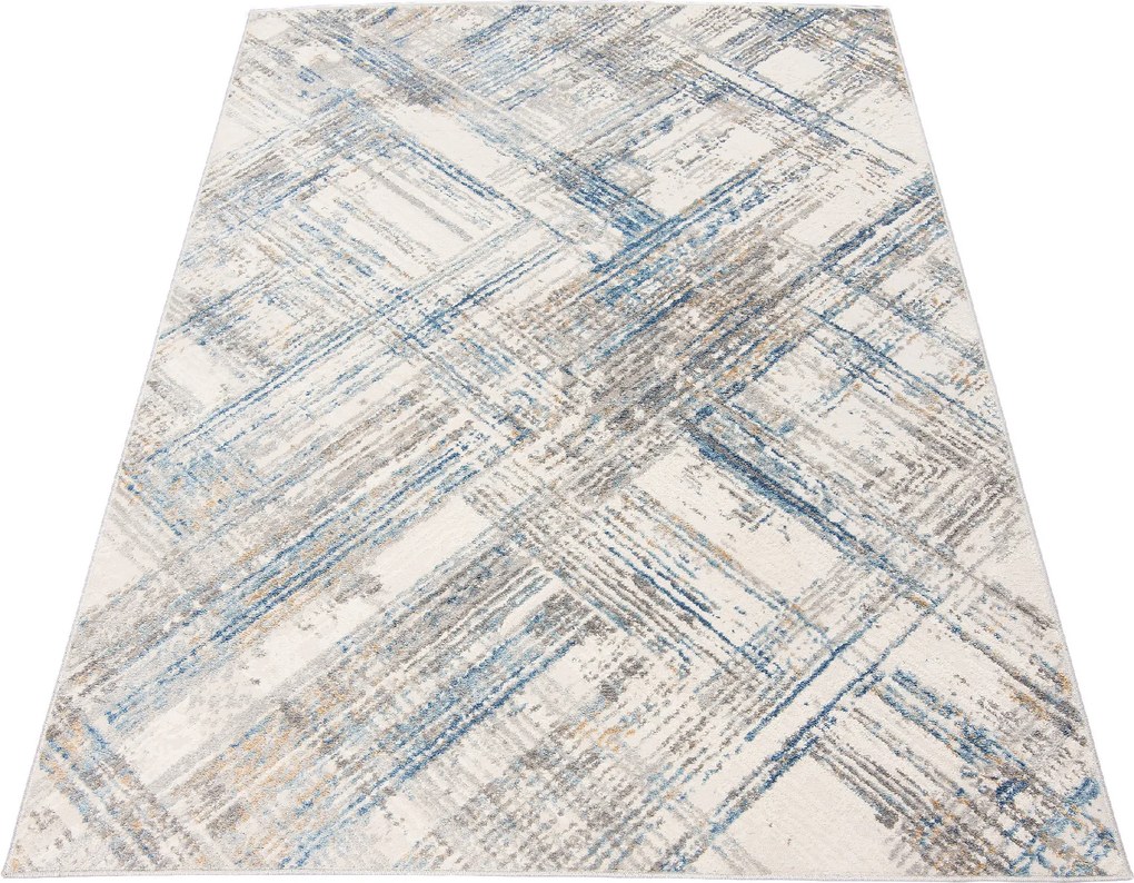 TA Koberec G505B BIELA/D_MODRÁ PORTLAND HIL Rozmer: 120x170 cm