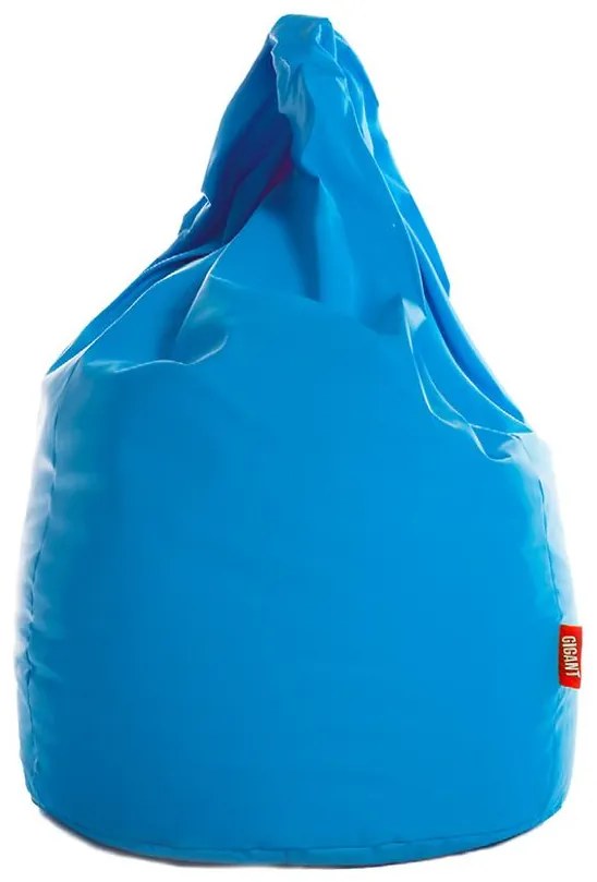 Sedací vak XL ekokoža blankytný modrý