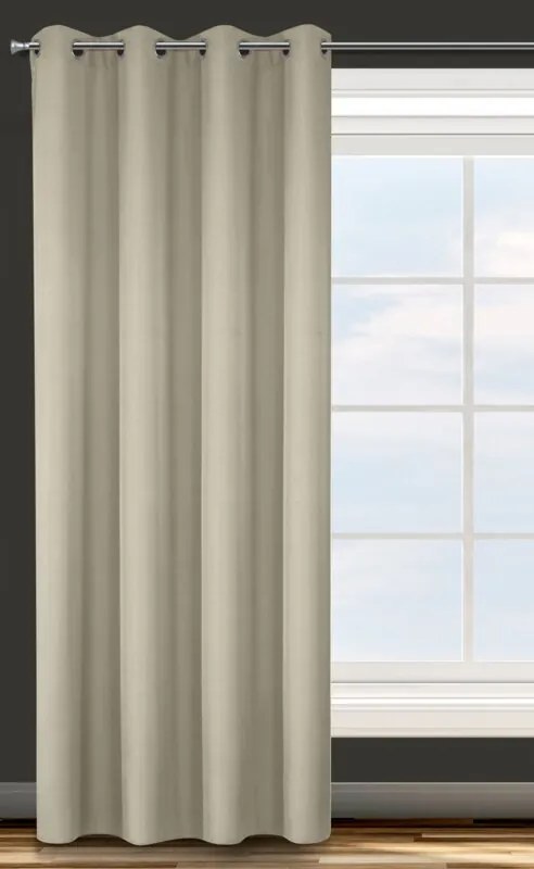 Kapučínový záves na krúžkoch ADORE 140x250 cm