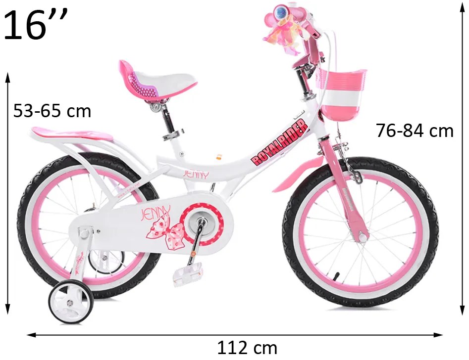 RoyalBaby Detský bicykel Royal Baby Jenny 16" RB16G-4 - ružový