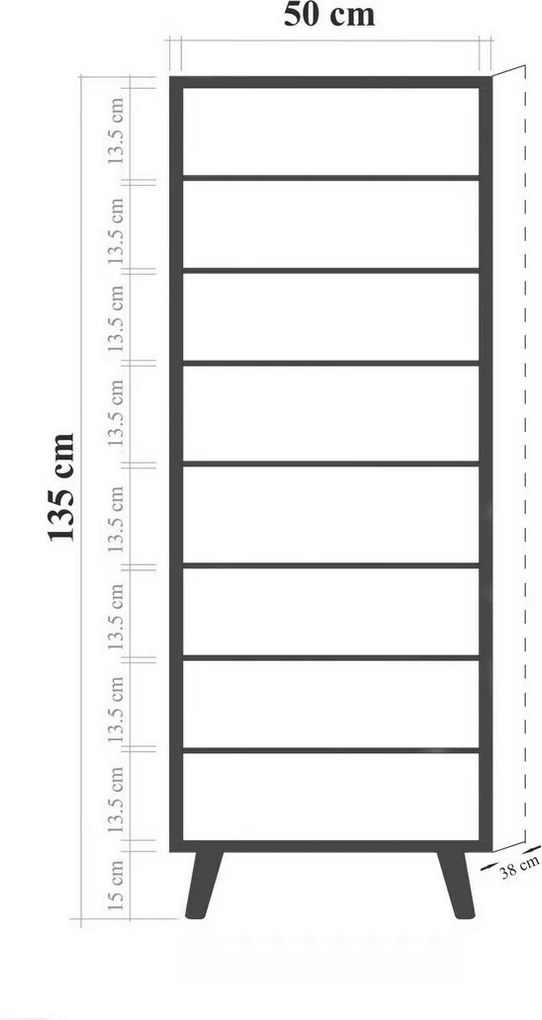 Skrinka na topánky Mega Sonoma Oak Ratan