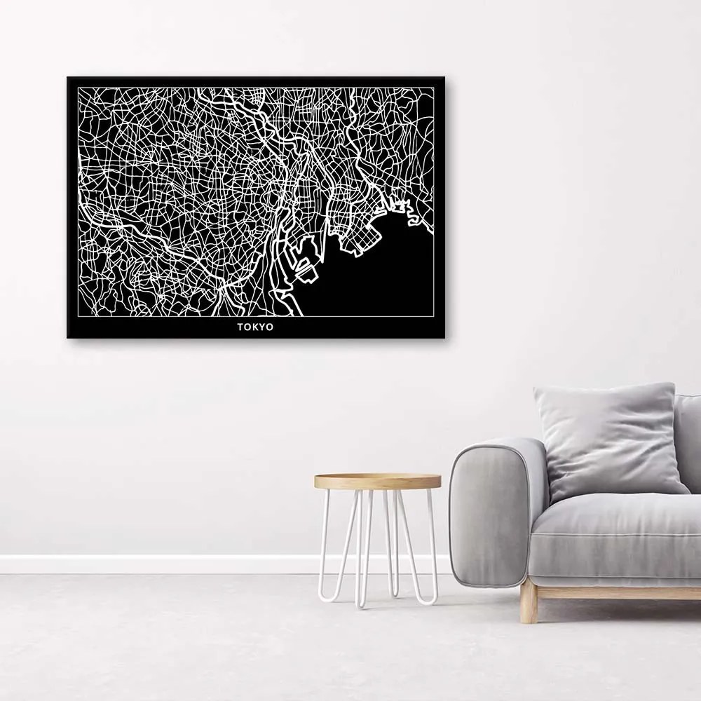 Gario Obraz na plátne Plán mesta Tokio Rozmery: 60 x 40 cm