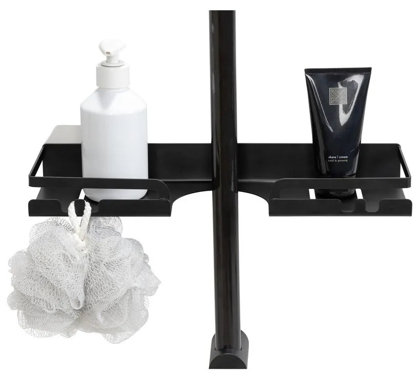 Čierna samodržiaca kúpeľňová polička z nerezovej ocele Altarella - Wenko