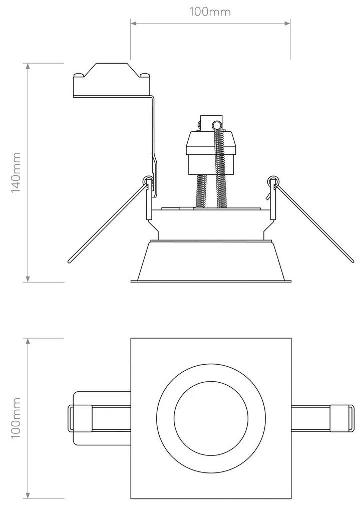 Astro Minima Square Adjustable svietidlo čierne