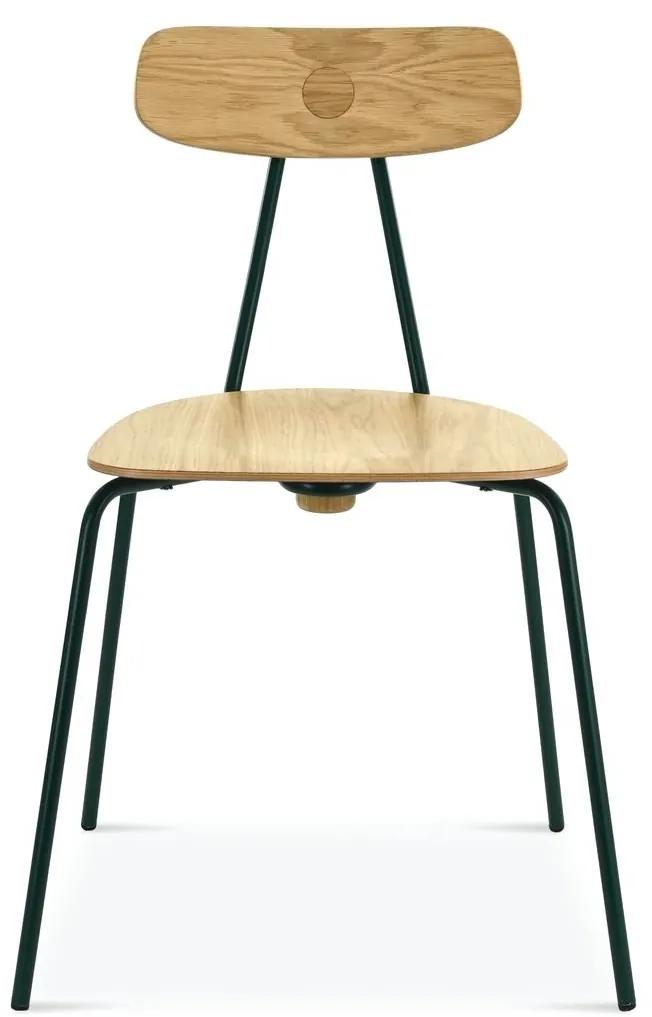 FAMEG Skool - AM-2121 - jedálenská stolička Farba dreva: buk štandard, Čalúnenie: koža L2