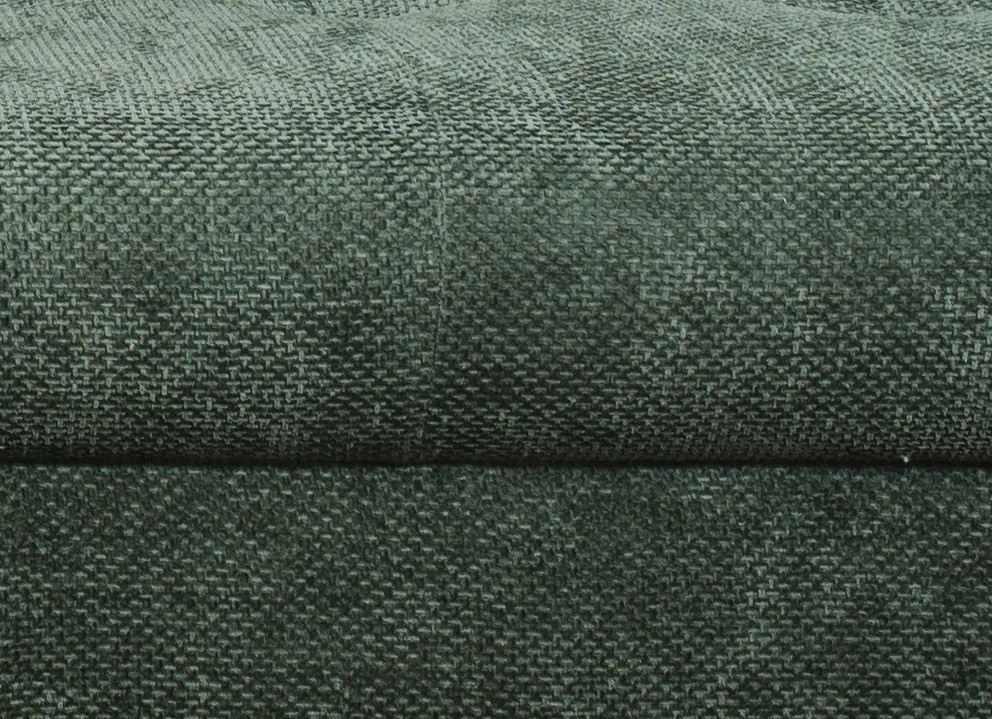 Rohová sedačka Kati, šedo-zelená látka, ľavý roh