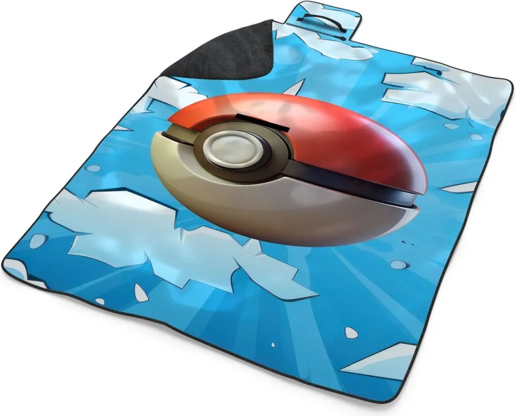 Sablio Plážová deka Pokemon ball Obloha: 200x140 cm
