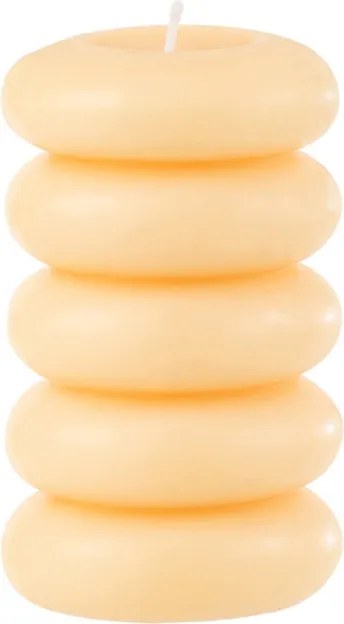 Stĺpcová sviečka MACARON 11,5 cm svetložltá