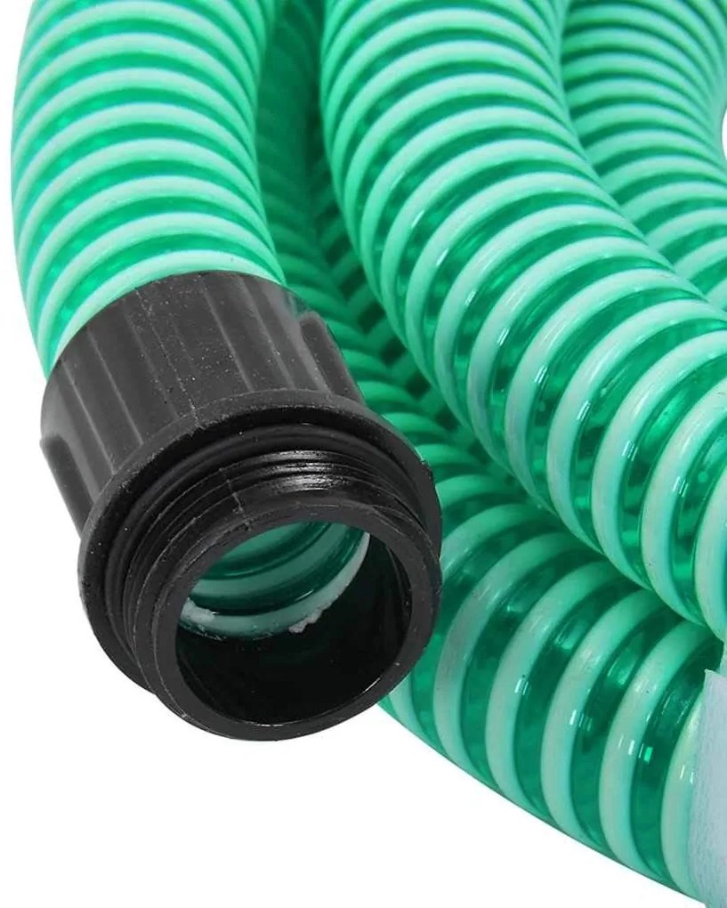 Odsávacia hadica s mosadznými spojkami, zelená 1,1" 3 m, PVC
