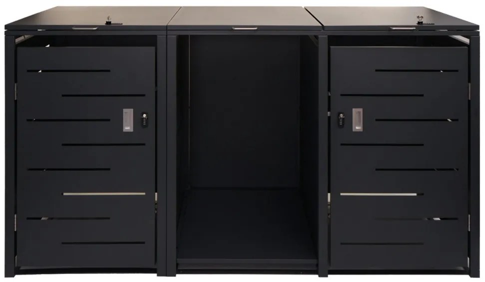 Dvojitý prístrešok na smetiaku a drevo E83