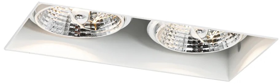 Sada 6 vstavaných bodových svetiel bielych GU10 70 mm 2-svetlo bez rámu - Oneon