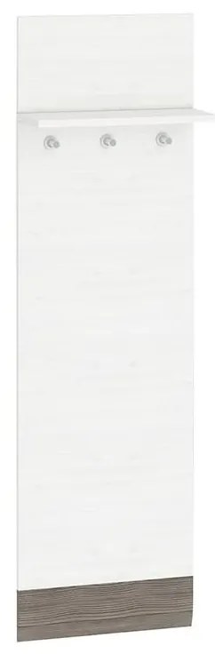 Konsimo Sp. z o.o. Sp. k. Nástenný vešiak SARPA 136x40 cm biela/hnedá 11068.26.151
