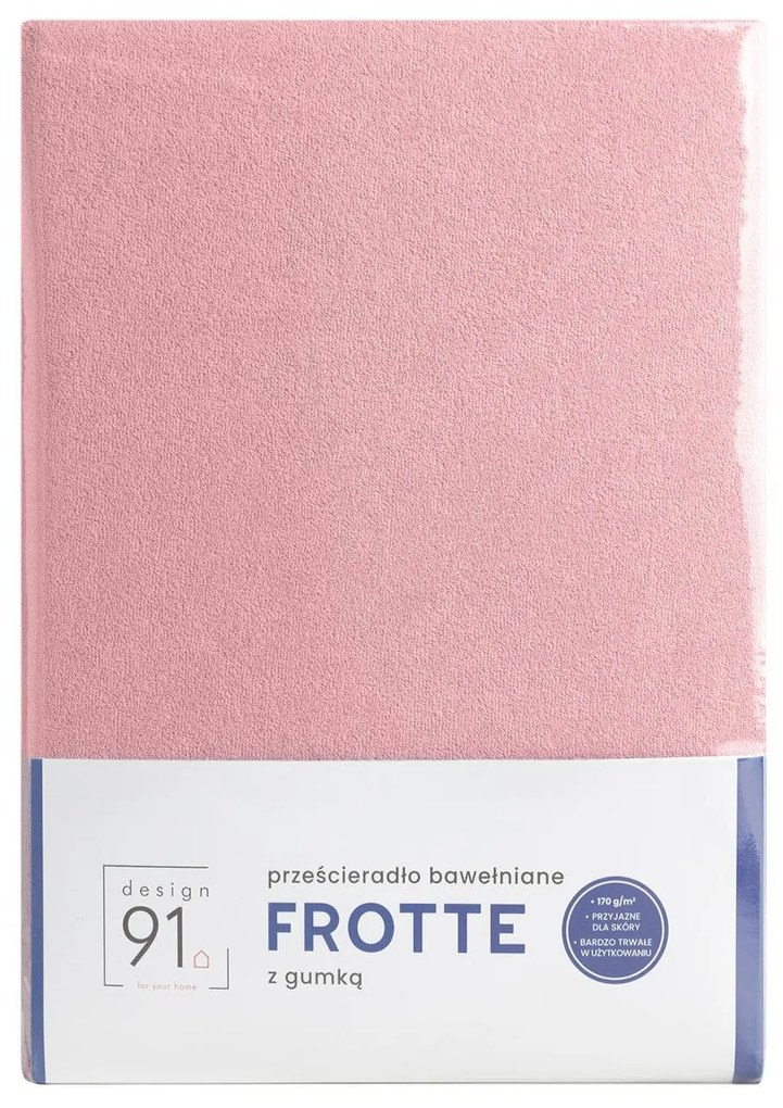 FROTÉ PRESTIERADLO 200X220 CM, VÝŠKA 20 CM PÚDROVO RUŽOVÉ