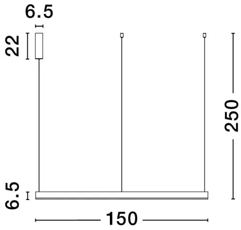 LED luster Motif 150 čierne stmievateľné