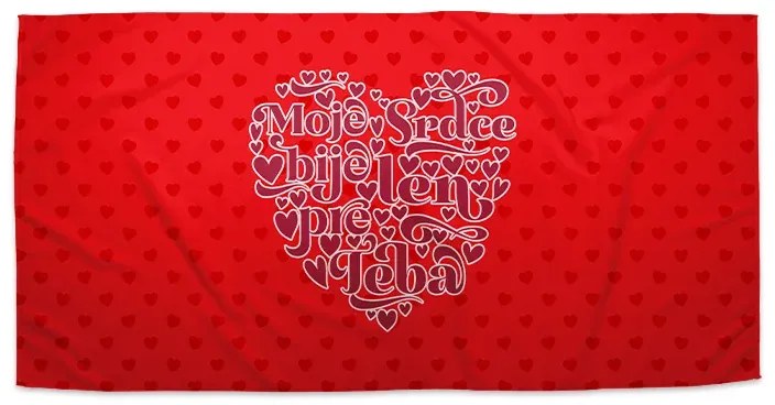 Sablio Uterák Moje srdce bije iba pre Teba - 30x50 cm