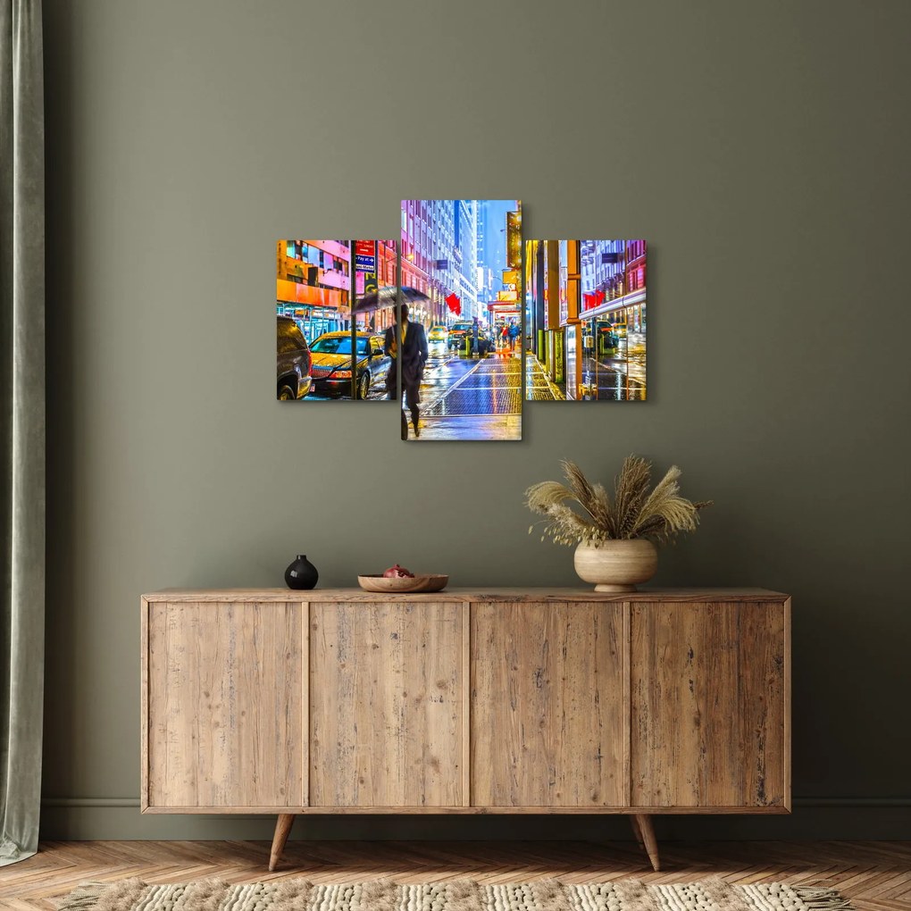 Obraz - Mesto v neónovej žiare (90x60 cm)