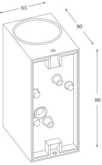 RED - Design Rendl - R12028 - LED Vonkajšie nástenné svietidlo KUBI 2xLED/3W/230V IP54