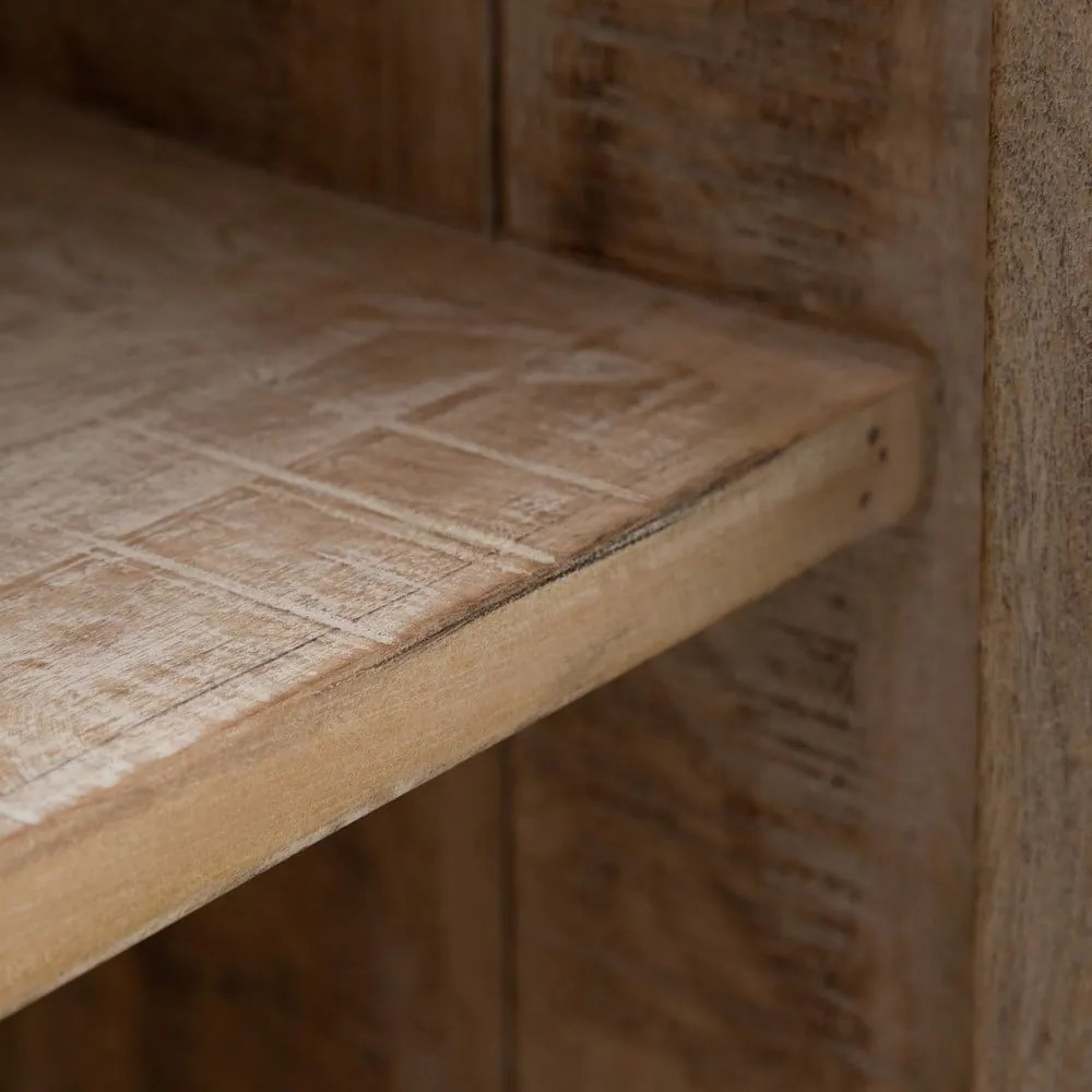 Vitrína z mangového dreva v prírodnej farbe 160x71 cm – Ixia