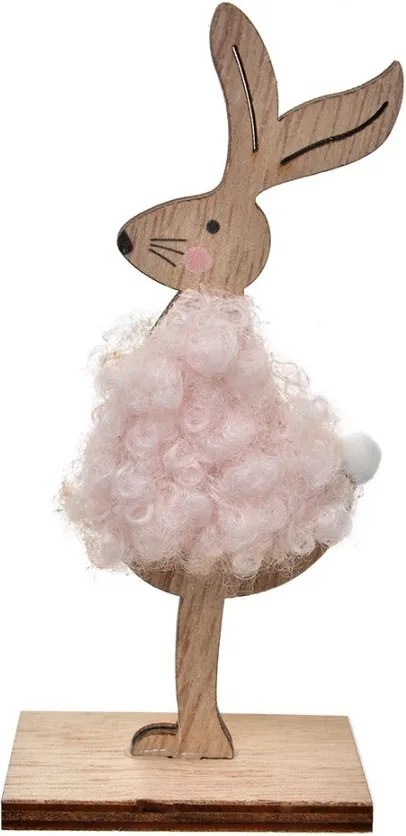 Drevená dekorácia králiček Lapin Boisé - 5*4*12 cm