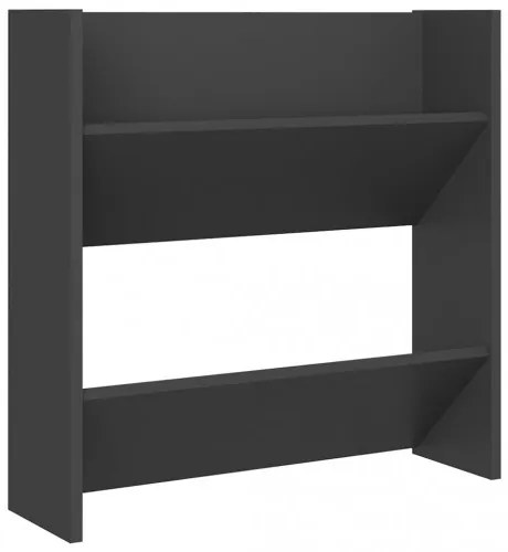 vidaXL Nástenné skrinky na topánky 4 ks sivé 60x18x60 cm drevotrieska-
