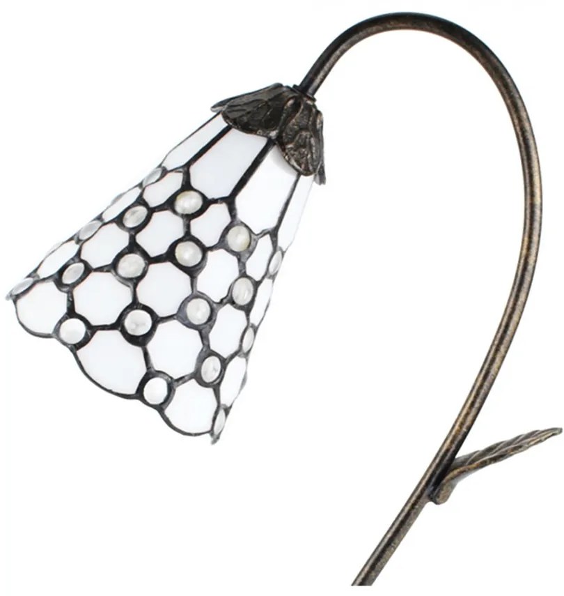Tiffany stolná lampa HIVE PEARL 17*48