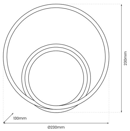 LED Nástenné svietidlo LUCERO LED/13W/230V čierna