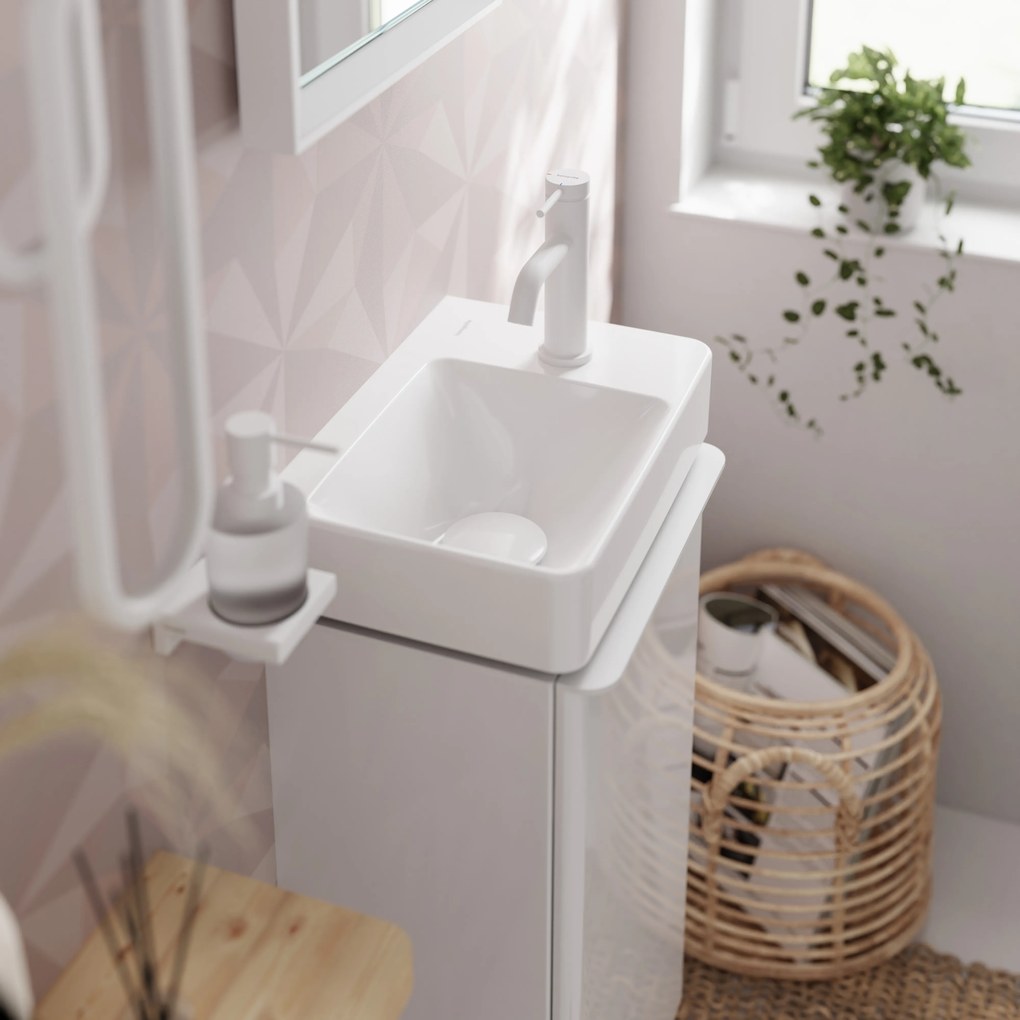 Hansgrohe Tecturis S, páková umývadlová batéria 80 CoolStart EcoSmart+ bez odtokovej súpravy, biela matná, HAN-73301700