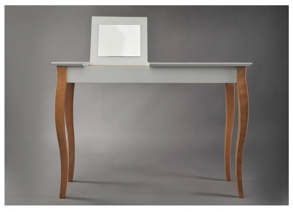 Biely toaletný stolík so zrkadlom Ragaba Dressing Table, dĺžka 105 cm