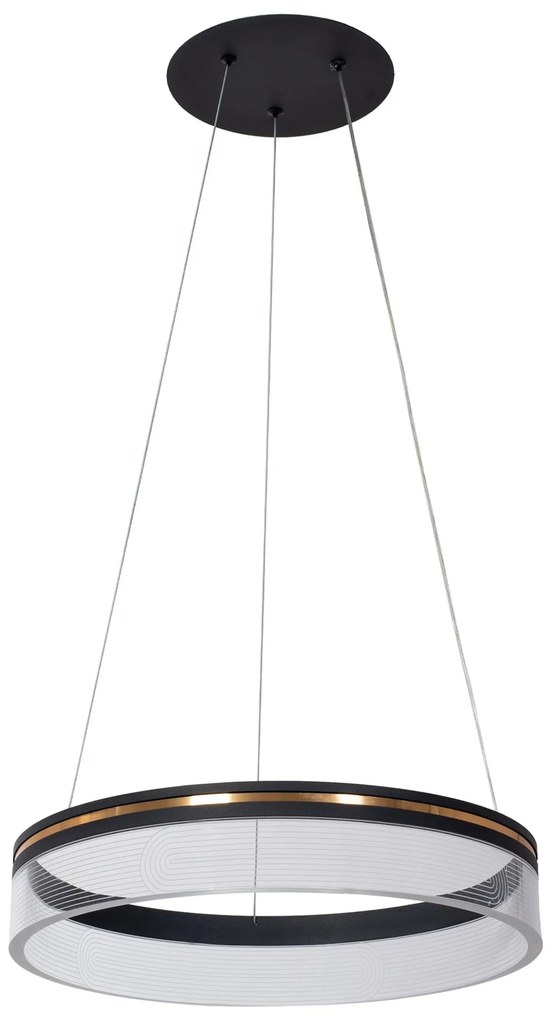 Toolight Toolight, LED závesné svietidlo 40cm APP1191-CP, čierna-zlatá, OSW-40022