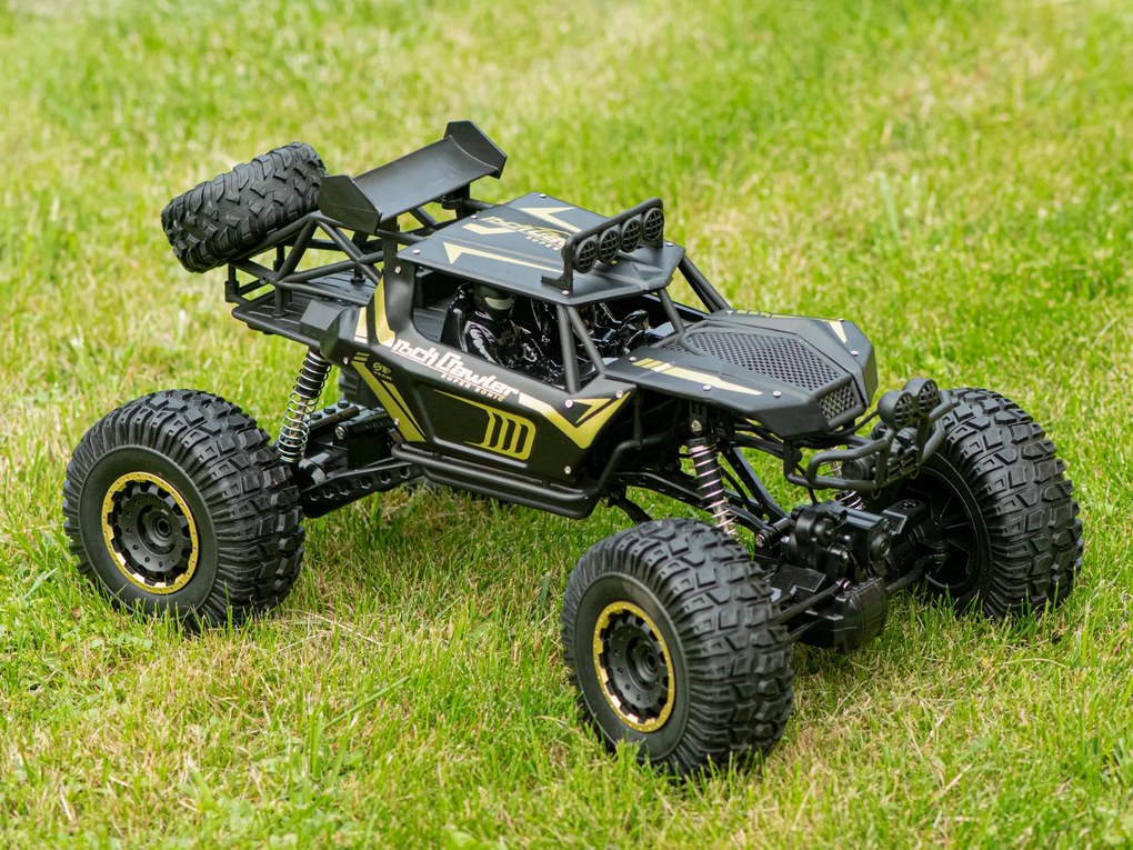 KIK RC Rock Crawler auto na diaľkové ovládanie 1:8, 4x4, čierne