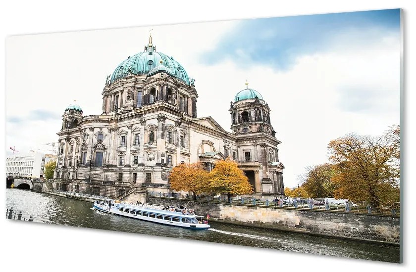Sklenený obraz Nemecko Berlin Cathedral River 140x70 cm