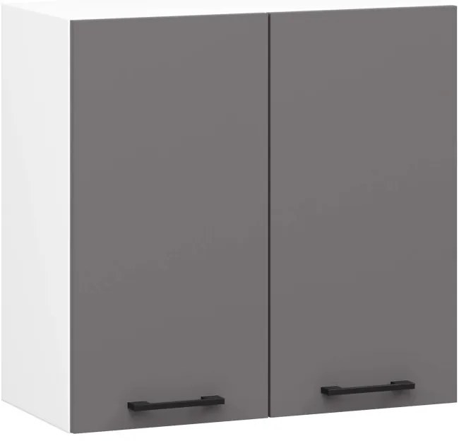 Horná kuchynská skrinka OLIWIA W60 H580 biela / grafitová / sivá