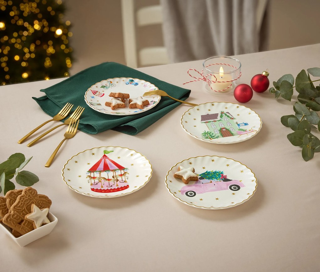 Dezertné taniere, 4 ks