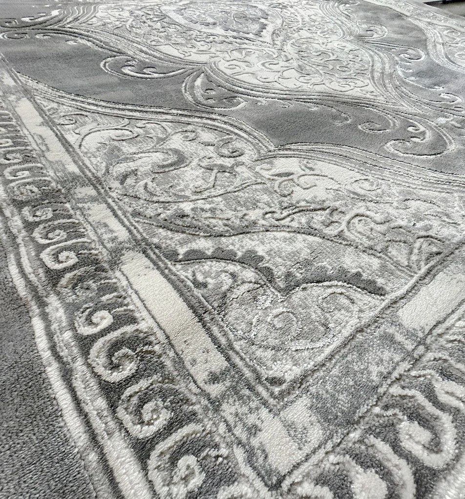 Koberec Opera 8081 sivý – obdĺžnikový koberec s orientálnym vzorom Rozmer: 200x290 cm