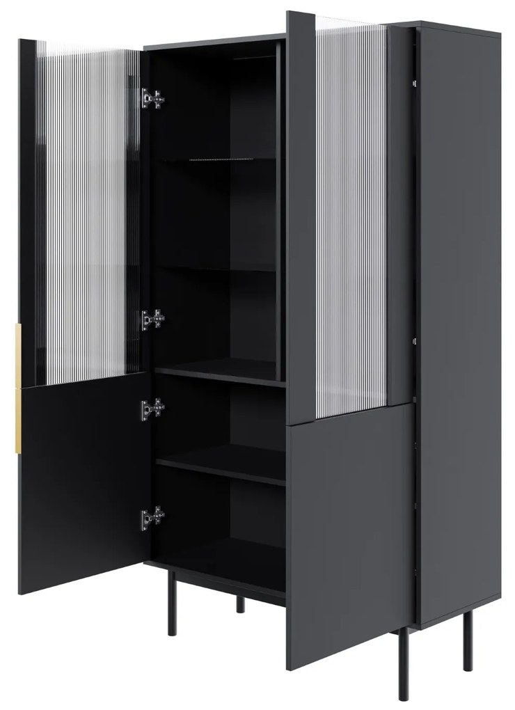 Vitrína Viva 104 cm čierna