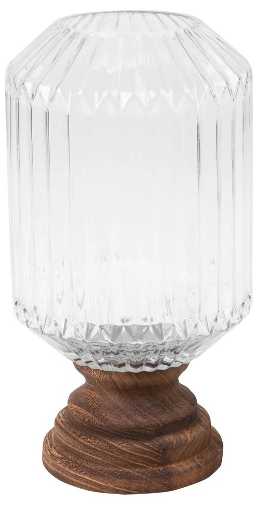 SKLENENÝ SVIETNIK GRACE1 (01) (FI) 17X34 CM