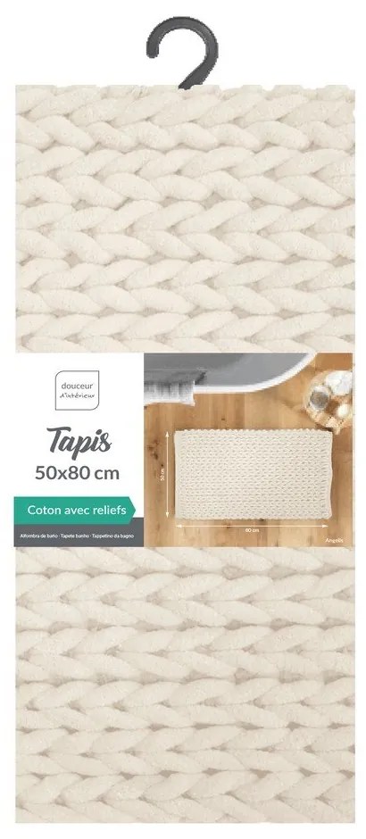 Krémová kúpeľňová predložka 50x80 cm Ariel – douceur d'intérieur