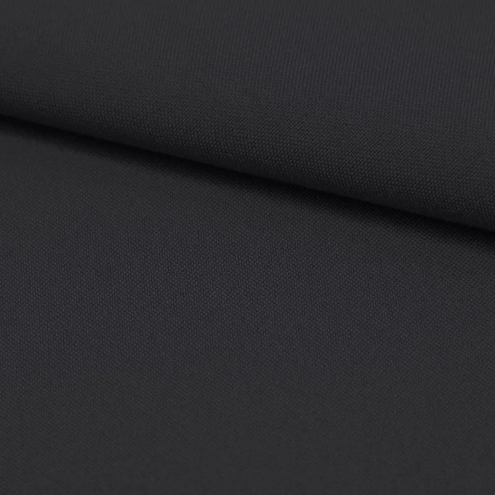 Jednofarebná látka Panama stretch MIG61 grafitová, šírka 150 cm
