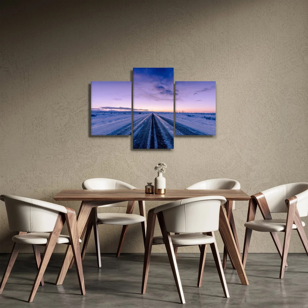 Obraz cesty v zime (90x60 cm)