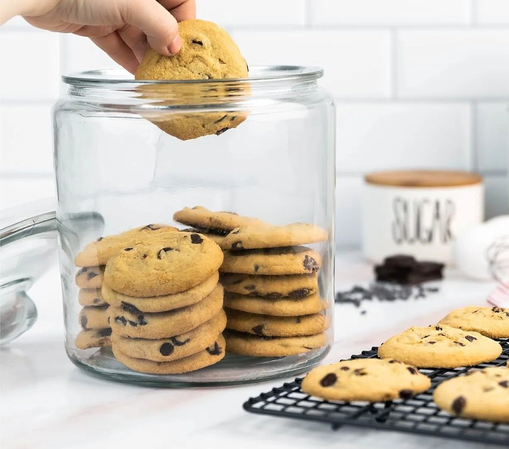 ADEO Sklenená dóza, veľký objem 3,9 l BISCOTTI