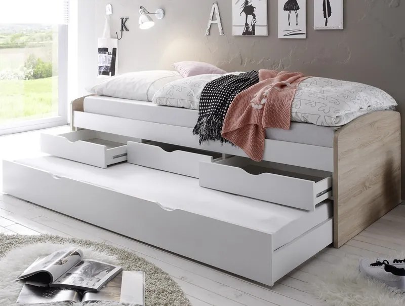 Posteľ so zásuvkami Nessy 90x200 cm