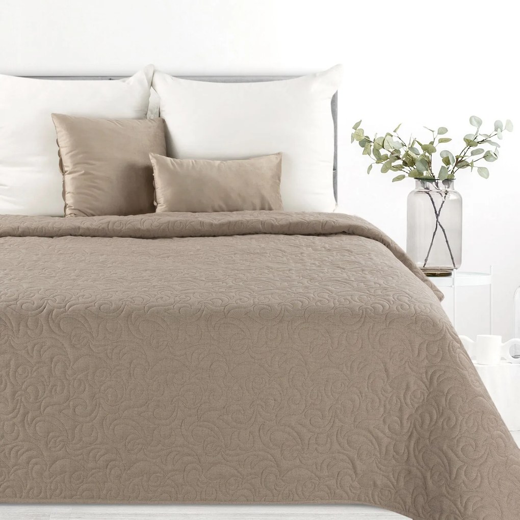 PREHOZ NA POSTEĽ LEN4 200X220 CM BÉŽOVÝ