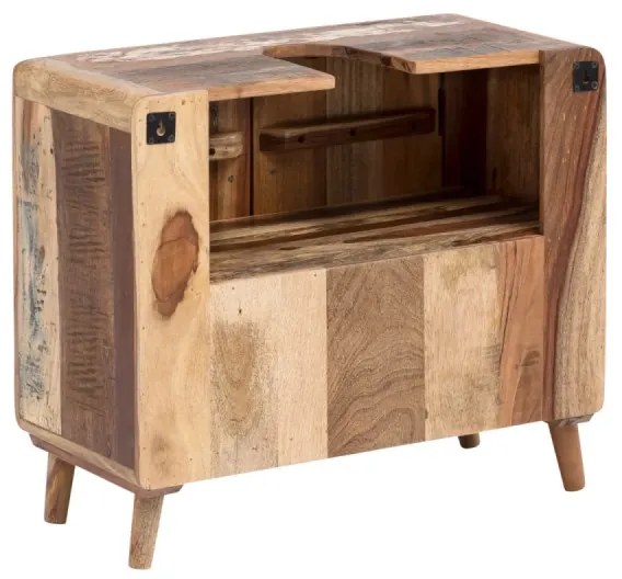 furniture-nabytek.cz - Masívna umývadlová skrinka Calcutta II z recyklovaného dreva, lakovaná, viacfarebná – 70×35×60 cm