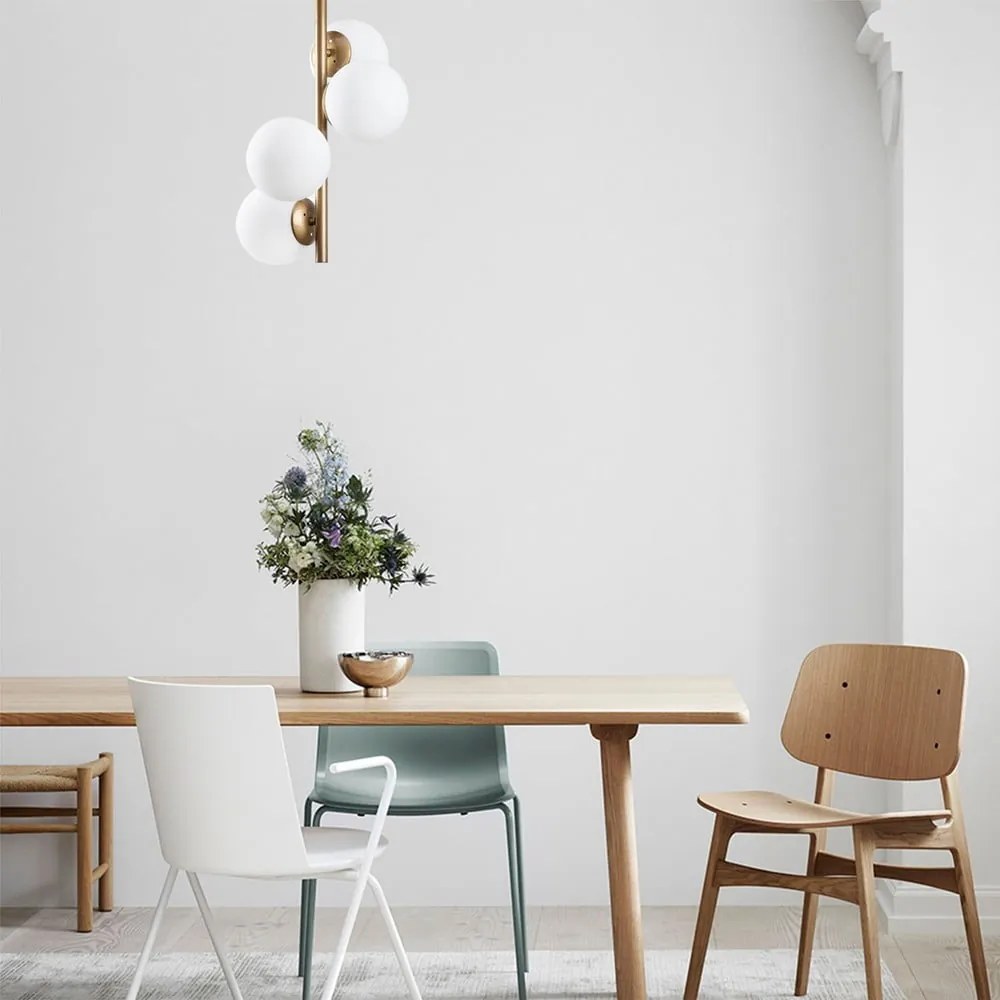 Stropné svietidlo v zlatej farbe so skleneným tienidlom ø 15 cm Faze – Opviq lights