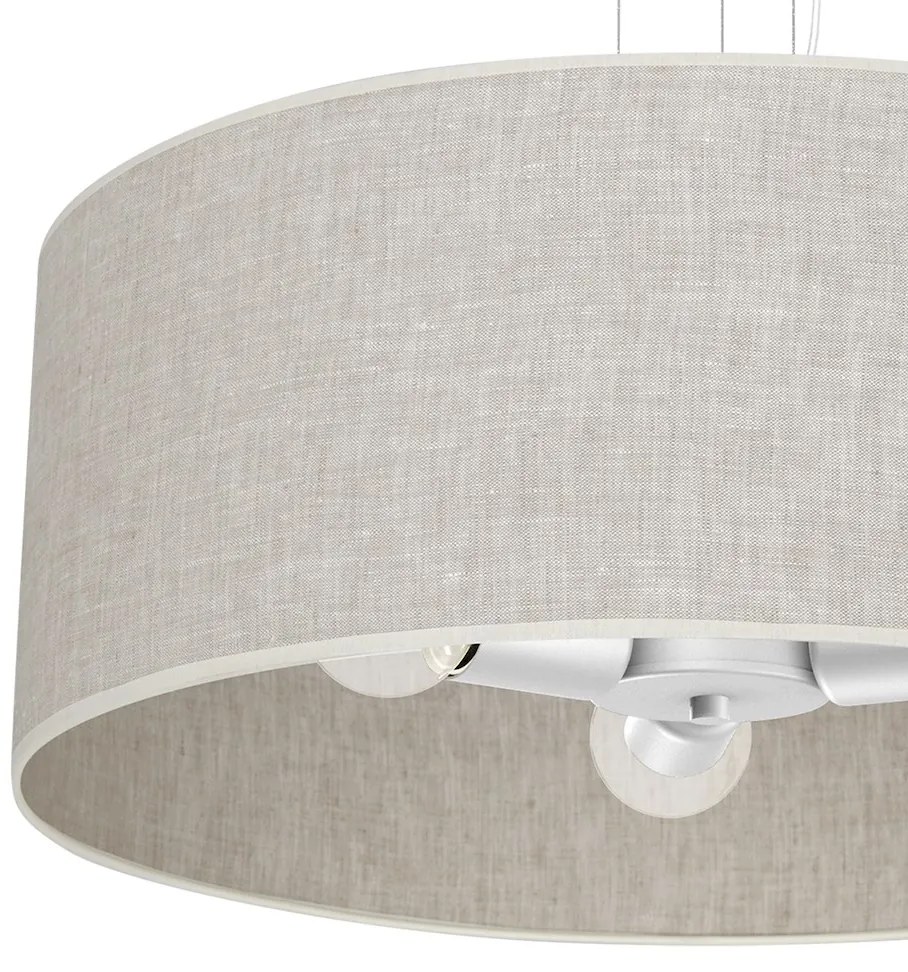 Závesné svietidlo Lino, 1x ľanové tienidlo, (fi 50cm), w