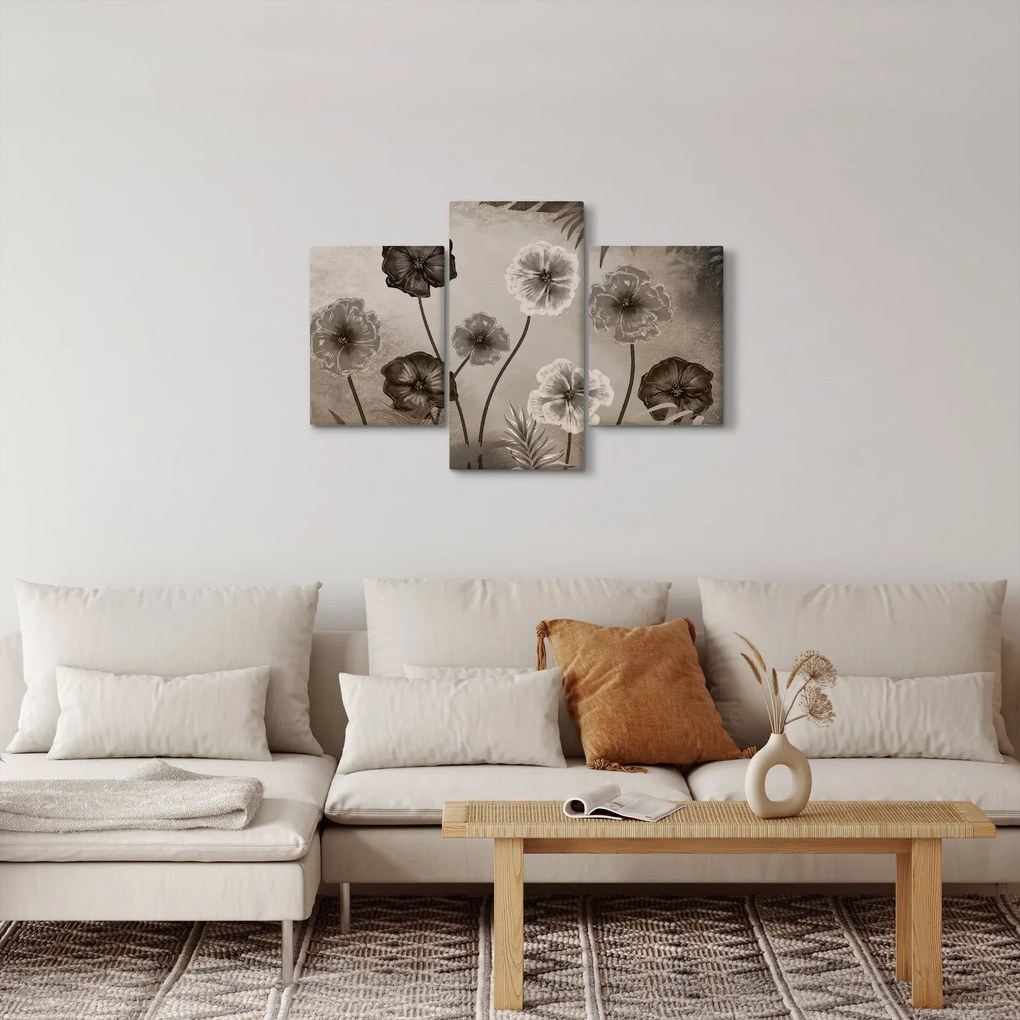 Obraz - Kreslené kvety (90x60 cm)