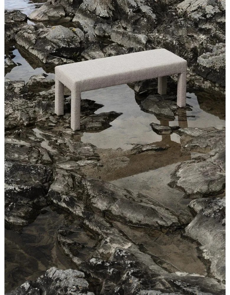 Béžová lavica z textílie buklé Sitta – Blomus