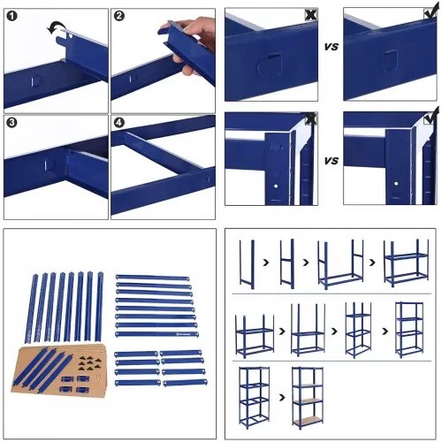 Skladový regál 160 x 80 x 40 cm SONGMICS GLR44Q